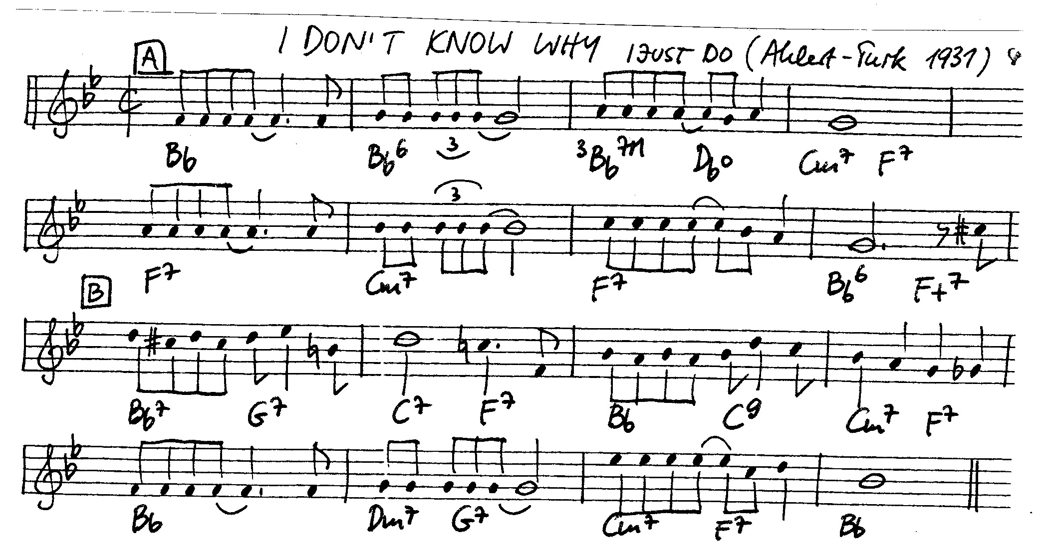 i don't know why leadsheet – book us for your next 20s or gatsby event